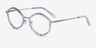 Folium Blue Floral AcetateEyeglass Frames from EyeBuyDirect, Angle View