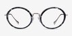 Cybele Gray Floral Gold AcetateEyeglass Frames from EyeBuyDirect, Front View