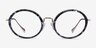 Cybele Gray Floral Gold AcetateEyeglass Frames from EyeBuyDirect, Front View