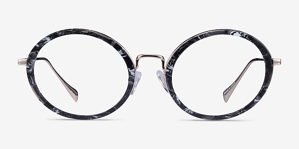 Cybele Gray Floral Gold Acetate Eyeglass Frames