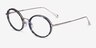 Cybele Gray Floral Gold AcetateEyeglass Frames from EyeBuyDirect, Angle View
