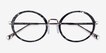 Cybele Gray Floral Gold AcetateEyeglass Frames from EyeBuyDirect, Closed View