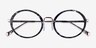 Cybele Gray Floral Gold AcetateEyeglass Frames from EyeBuyDirect, Closed View