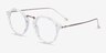 Phoebe Black White AcetateEyeglass Frames from EyeBuyDirect, Angle View
