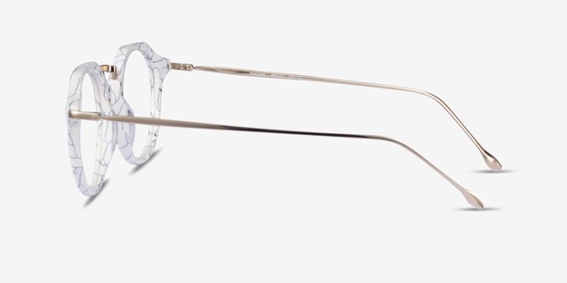 Phoebe Black White AcetateEyeglass Frames from EyeBuyDirect, Side View