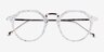 Phoebe Black White AcetateEyeglass Frames from EyeBuyDirect, Closed View