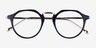 Phoebe Blue Floral AcetateEyeglass Frames from EyeBuyDirect, Closed View