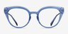 Swerve Clear Blue AcetateEyeglass Frames from EyeBuyDirect, Front View