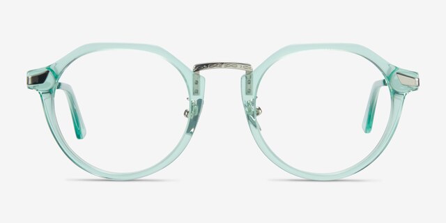 Yates Clear Green AcetateEyeglass Frames from EyeBuyDirect, Front View