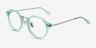 Yates Clear Green AcetateEyeglass Frames from EyeBuyDirect, Angle View