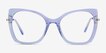 Delancey Clear Blue Purple AcetateEyeglass Frames from EyeBuyDirect, Front View