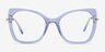 Delancey Clear Blue Purple AcetateEyeglass Frames from EyeBuyDirect, Front View