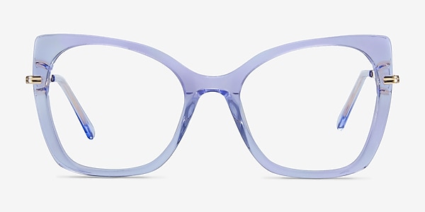 Delancey Clear Blue Purple Acetate Eyeglass Frames