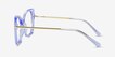 Delancey Clear Blue Purple AcetateEyeglass Frames from EyeBuyDirect, Side View