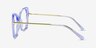 Delancey Clear Blue Purple AcetateEyeglass Frames from EyeBuyDirect, Side View