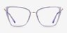 Jacqueline Clear Blue Purple AcetateEyeglass Frames from EyeBuyDirect, Front View