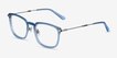 Clayton Clear Blue AcetateEyeglass Frames from EyeBuyDirect, Angle View