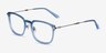 Clayton Clear Blue AcetateEyeglass Frames from EyeBuyDirect, Angle View