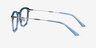 Clayton Clear Blue AcetateEyeglass Frames from EyeBuyDirect, Side View