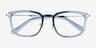 Clayton Clear Blue AcetateEyeglass Frames from EyeBuyDirect, Closed View