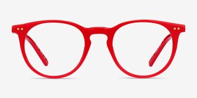 Volta Rouge Acétate Montures de lunettes de vue d'EyeBuyDirect, Vue de Face