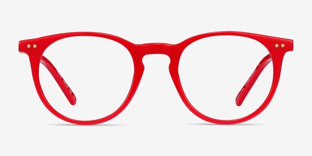 Volta Red AcetateEyeglass Frames from EyeBuyDirect, Front View