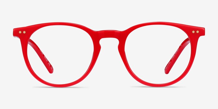 Volta Red Acetate Eyeglass Frames from EyeBuyDirect