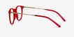 Volta Red AcetateEyeglass Frames from EyeBuyDirect, Side View