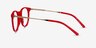 Volta Red AcetateEyeglass Frames from EyeBuyDirect, Side View