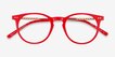 Volta Red AcetateEyeglass Frames from EyeBuyDirect, Closed View