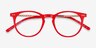 Volta Red AcetateEyeglass Frames from EyeBuyDirect, Closed View