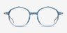 Carmelo Clear Blue AcetateEyeglass Frames from EyeBuyDirect, Front View