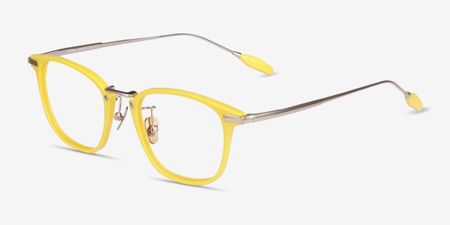 Terra Yellow AcetateEyeglass Frames from EyeBuyDirect, Angle View