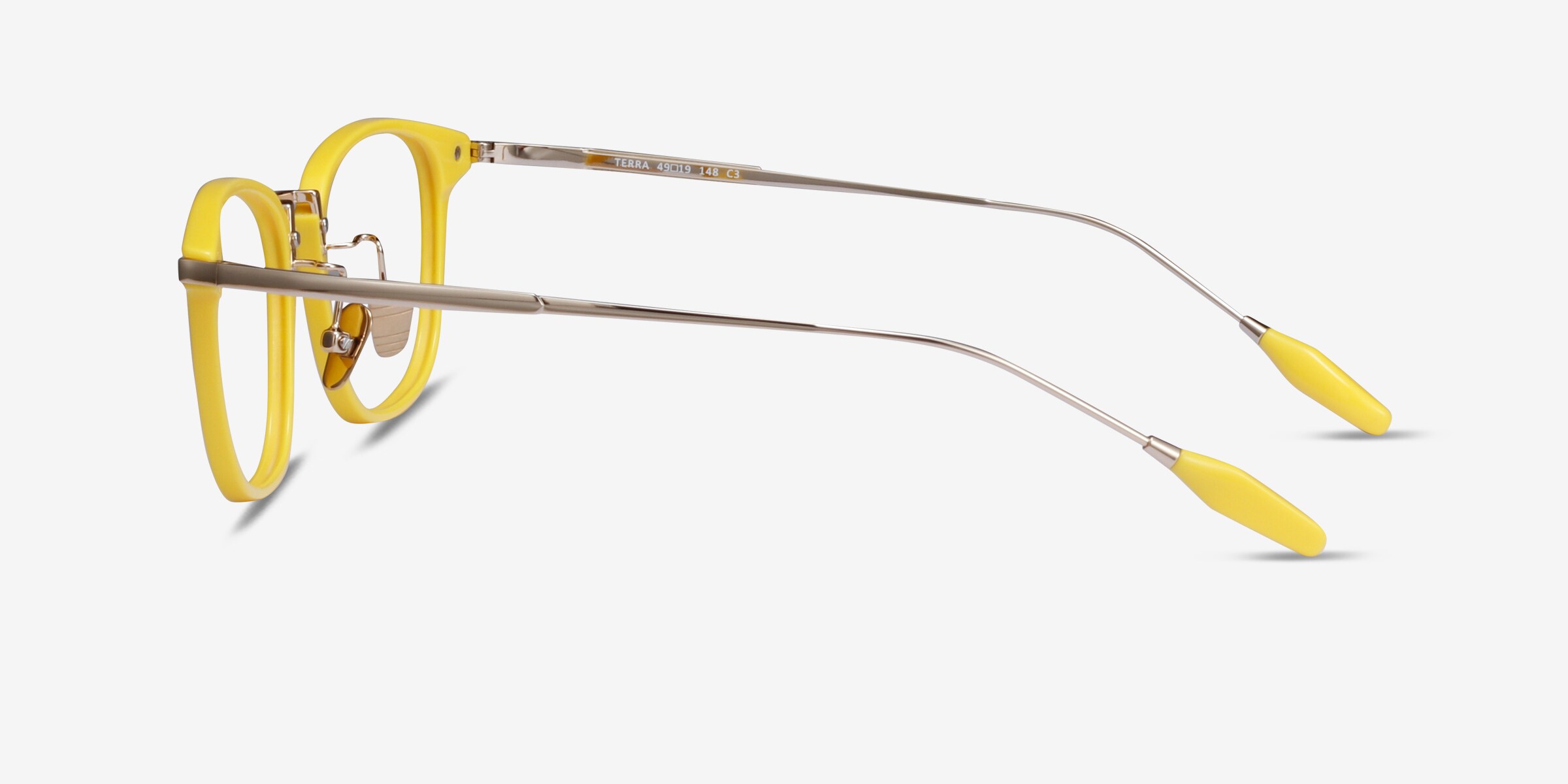 Terra Square Yellow Full Rim Eyeglasses | Eyebuydirect