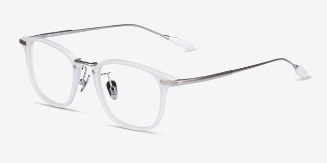 Terra White AcetateEyeglass Frames from EyeBuyDirect, Angle View