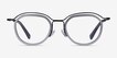 Facet Gray Black AcetateEyeglass Frames from EyeBuyDirect, Front View