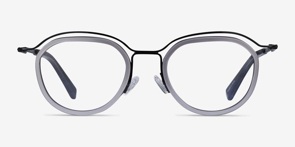 Facet Gray Black Acétate Montures de lunettes de vue