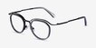 Facet Gray Black AcetateEyeglass Frames from EyeBuyDirect, Angle View
