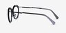 Facet Gray Black AcetateEyeglass Frames from EyeBuyDirect, Side View