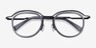 Facet Gray Black AcetateEyeglass Frames from EyeBuyDirect, Closed View