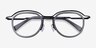 Facet Gray Black AcetateEyeglass Frames from EyeBuyDirect, Closed View
