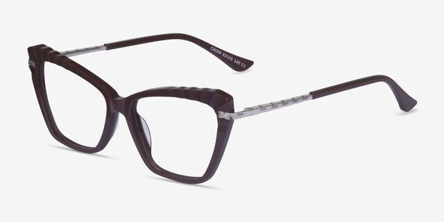 Choir Dark Brown AcetateEyeglass Frames from EyeBuyDirect, Angle View