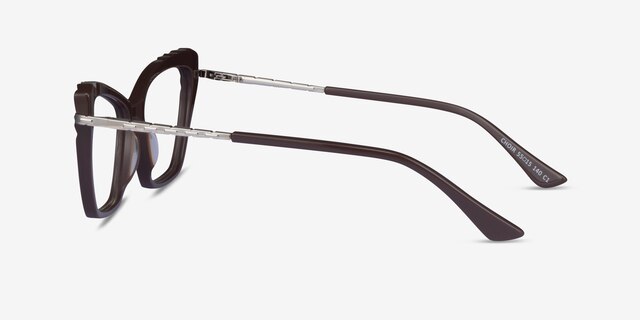 Choir Dark Brown AcetateEyeglass Frames from EyeBuyDirect, Side View