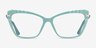 Choir Green Silver AcetateEyeglass Frames from EyeBuyDirect, Front View