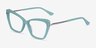 Choir Green Silver AcetateEyeglass Frames from EyeBuyDirect, Angle View