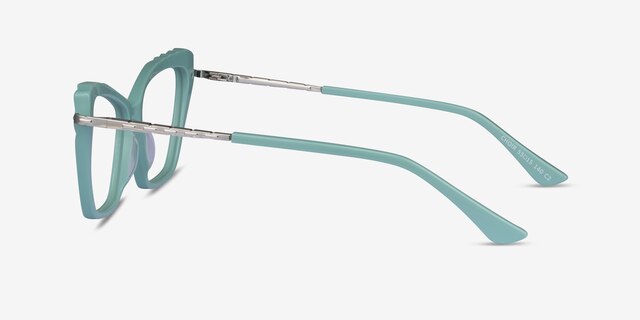 Choir Green Silver AcetateEyeglass Frames from EyeBuyDirect, Side View