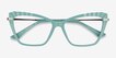 Choir Green Silver AcetateEyeglass Frames from EyeBuyDirect, Closed View