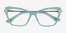 Choir Green Silver AcetateEyeglass Frames from EyeBuyDirect, Closed View