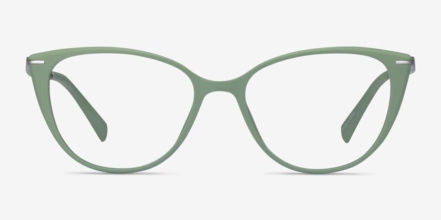 Elm Green PlasticEyeglass Frames from EyeBuyDirect, Front View