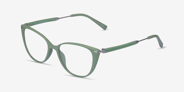 Elm Green PlasticEyeglass Frames from EyeBuyDirect, Angle View